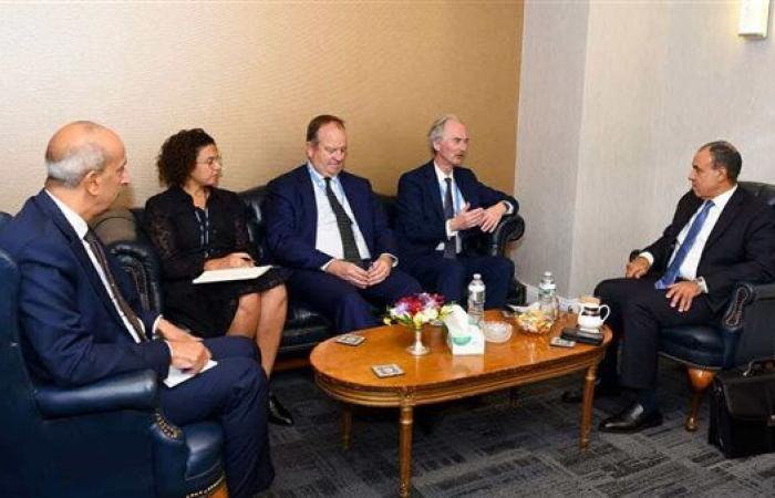 وزير الخارجية يلتقى مبعوث الأمم المتحدة الخاص إلى سوريا