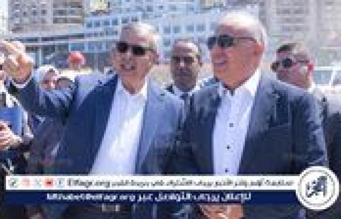 وزير الري ومحافظ الإسكندرية يتابعان أعمال حماية الشواطئ بالكورنيش من بئر مسعود حتى المحروسة