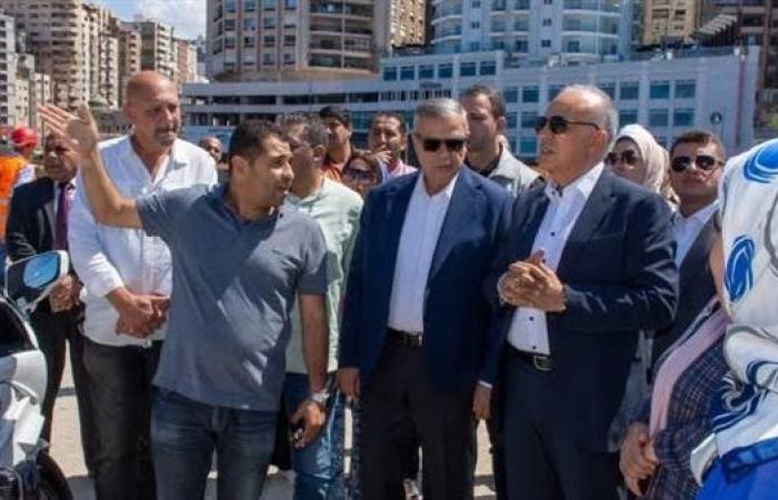 وزير الري يتفقد أعمال حماية الشواطيء بمحافظة الإسكندرية
