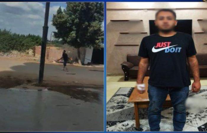 يعانى من مرض نفسي.. ضبط المتهم بإلقاء زجاجات بنزين مشتعلة بأحد الطرق