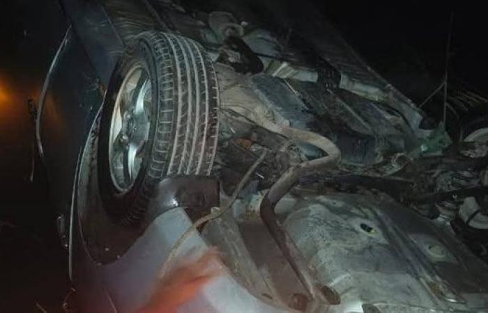 مصرع 3 وإصابة آخر في حادث تصادم مروع على الطريق الزراعي بالبحيرة