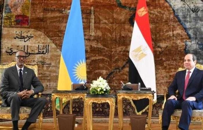 الرئيس السيسى يستقبل نظيره الرواندى فى قصر الاتحادية