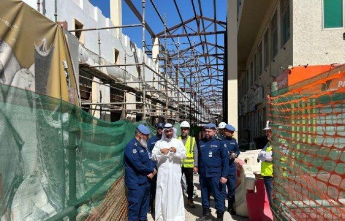 الكويت.. قوة الإطفاء العام تتفقد مشروع إعادة إعمار مباني سوق المباركية