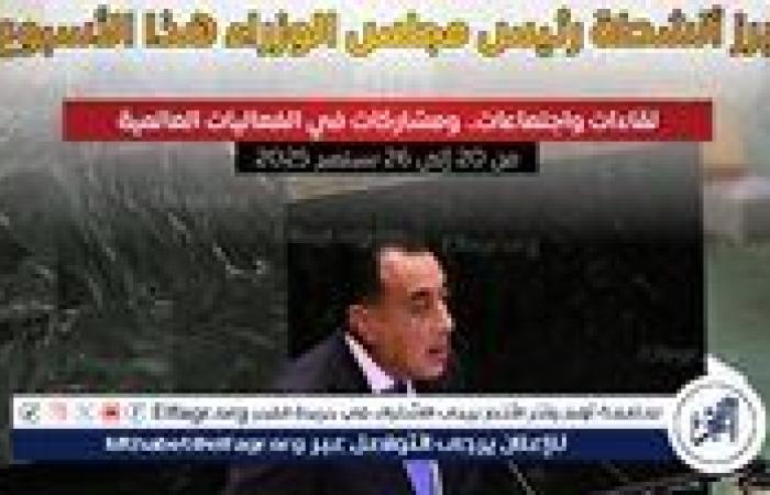 إنفوجراف.. مجلس الوزراء يستعرض حصاد أنشطة رئيس الوزراء هذا الأسبوع: استثمارات كبرى وملفات دولية مهمة