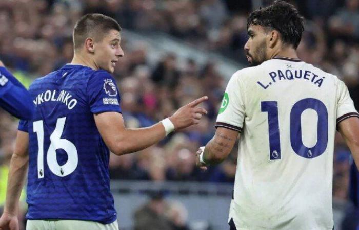 ايفرتون ووست هام يتعادلان 1-1 في الدوري الانجليزي الممتاز