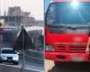 ضبط قائد سيارة نقل للسير عكس الإتجاه أعلى كوبرى جنجرة بالقليوبية